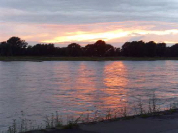 Sonnenuntergang am Rhein